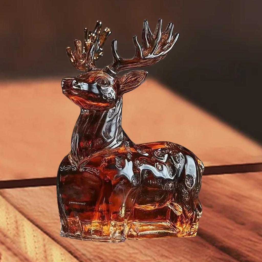 Funny Animal Whiskey Decanter, Wolf Elephant Deer Owl Shaped Engraved Whiskey Glasses, Unique Wine Bottle