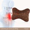 Car Neck Pillow For Driving 2 Pieces Breathable Vehicle Cushion Leopard Print Car Seat Neck Pillow With Adjustable Strap For