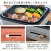 Iris Ohyama Hot Plate Grill Pot 2 Plate Ceramic Coated Pot Flat Plate Orange IGU-P2-D