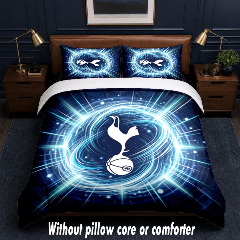 Tottenham Hotspur Design Bed Bedding Set 1 Duvet Cover + 2 Pillowcases Soft Breathable Household Bed Linens