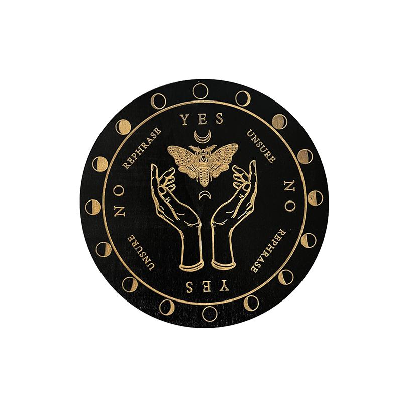 Алтарные украшения, Исцеляющая доска для медитации, маятниковая игра, деревянная гадальная доска с лунной звездой