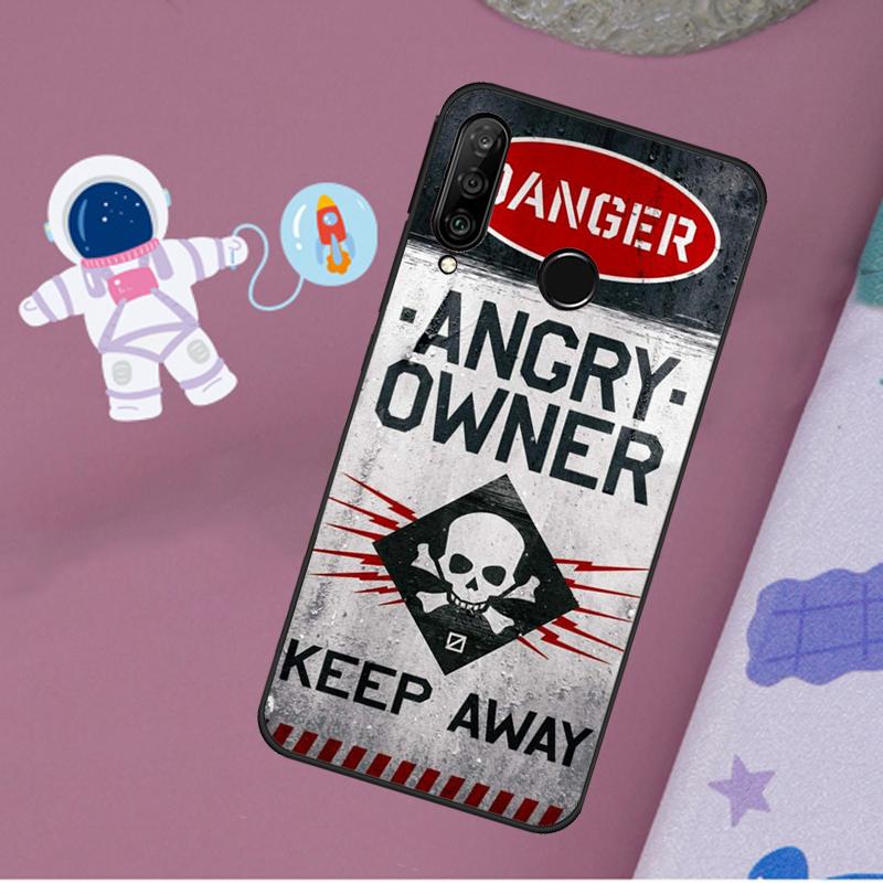 Предупреждение Гнев Опасность Владелец Для Huawei Nova Y72 Y73 Y60 Y70 Y90 Y61 Y91 7i 8i 11i 12i 12s 9 10 SE P20 P30 P40 Lite Чехол