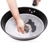 Круглый очиститель для сковород из нержавеющей стали с подвесным кольцом, практичный и эффективный, скребок для чистки кольчуги, кухонный доступ