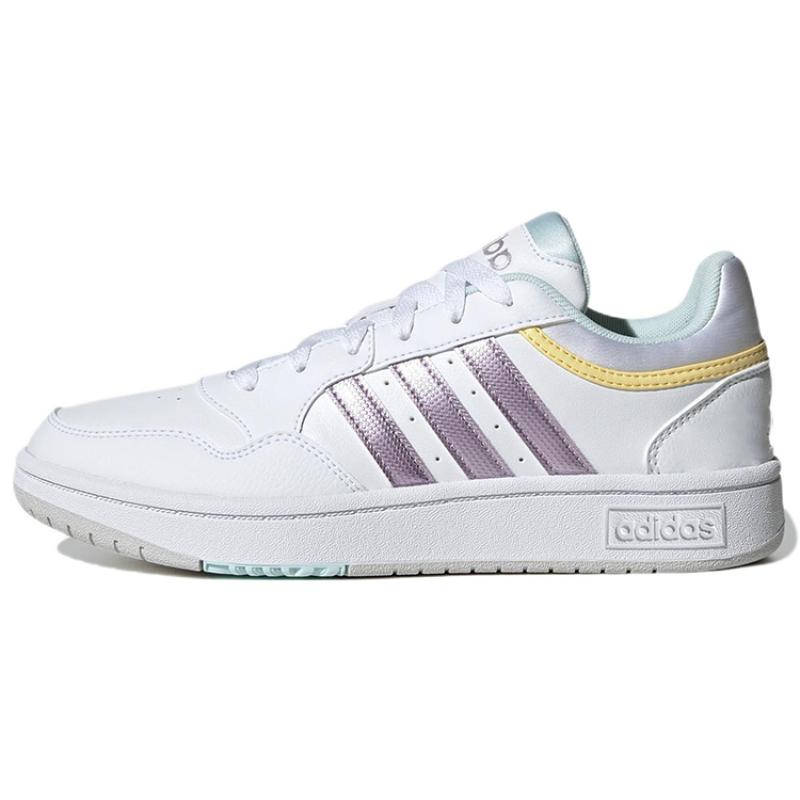 adidas Женские кроссовки Hoops 3.0 'Белый матовый фиолетовый металлик' GX1806