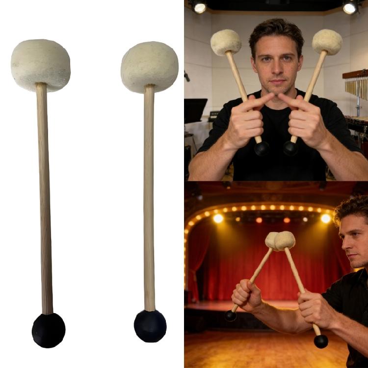Natural Wood Double Sided Drum Beaters Music Student Drum Sticks Wood Texture for Relaxation and Live Performances