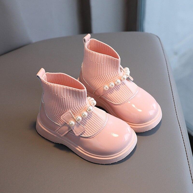 Детские кожаные туфли с большой головкой для девочек, студенческая обувь для выступлений, шерстяные туфли с эластичной резинкой