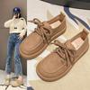 Retro Women's Spring Flat Niche Ugly Cute Big Head Loafers Casual Single Shoes Fashion Women Summer Shoes Breathable for Hot Weather