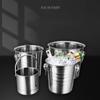1/3/5L Stainless Steel Ice Bucket Champagne Wine Cooler Ice Maker Bucket For Bar Parties Chilling Beer Snack Bucket Container