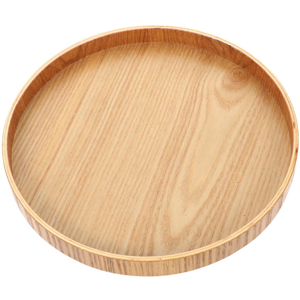 Круглый деревянный поднос простая форма ресторан фруктовая тарелка раковина бытовая сервировка хлеба декоративная ванная комната день рождения