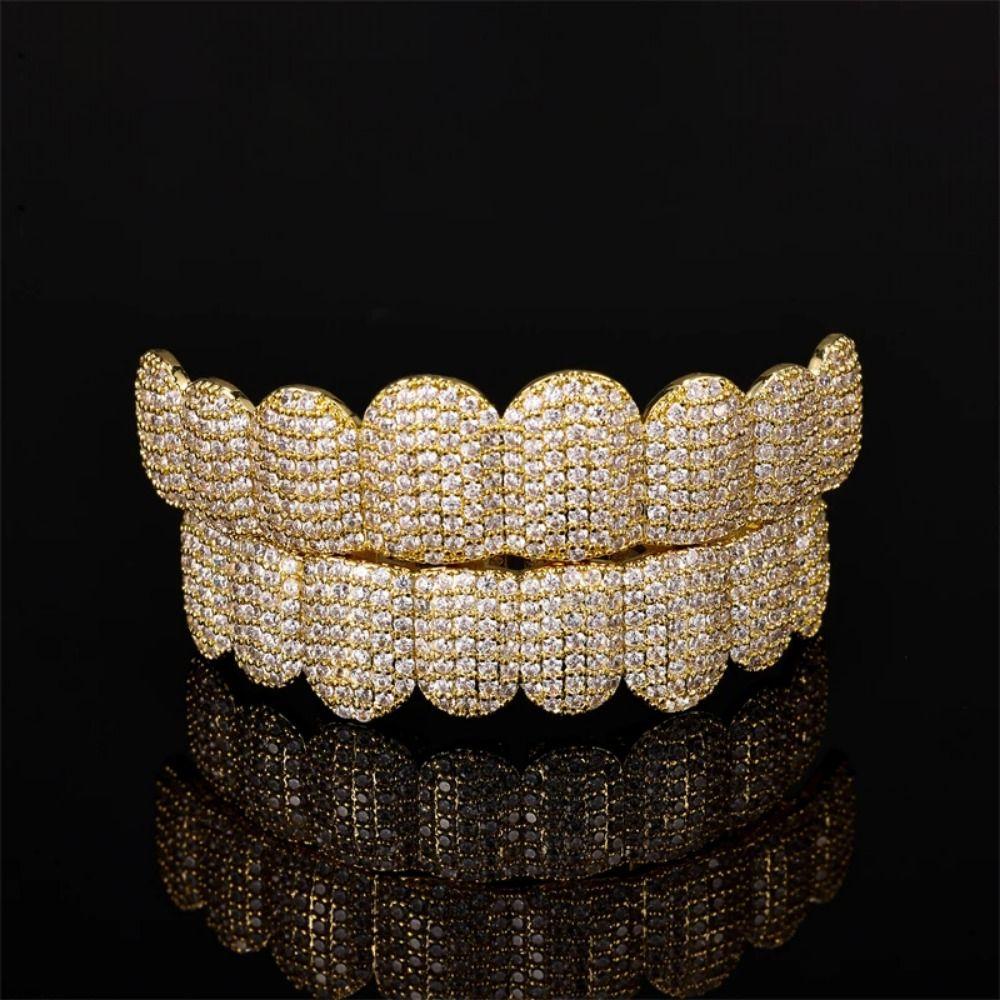 Набор для зубов Верхний и Нижний Набор Grillz для Зубов Съемный Дизайн Зубные Решетки Накладки на Зубы для Женщин Мужчин