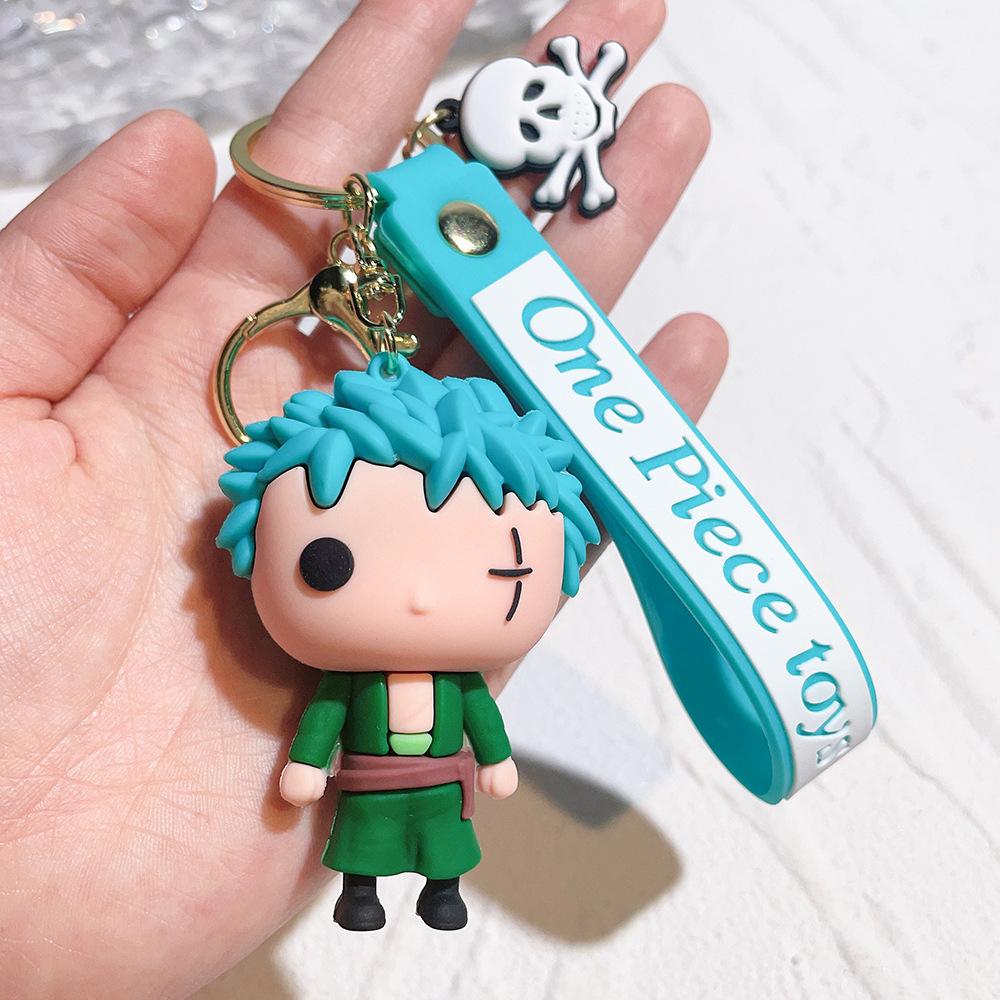 50Styles ONE PIECE Themed Keychain Cute Luffy, Roronoa Zoro, Silicone Toy Doll Key Chain Backpack Decor Small Gifts for Friend