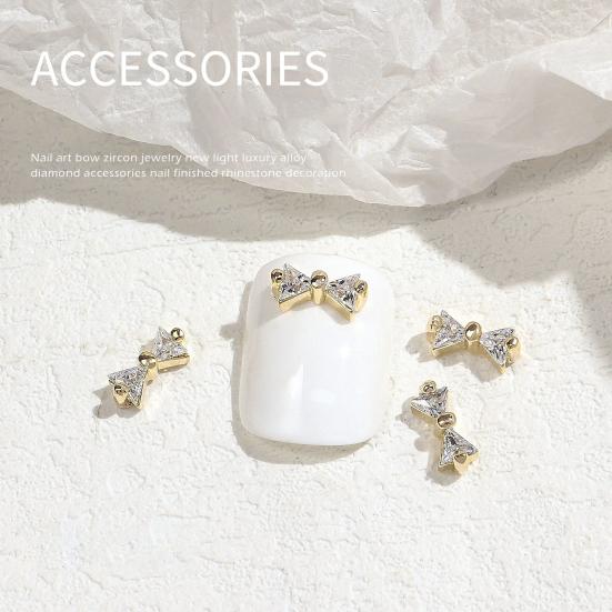 Украшение для ногтей, блестящее украшение из кубического циркония, 3D-украшение в виде бабочки