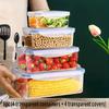 Прозрачный многосекционный контейнер для хранения продуктов из 8 частей с крышкой - подходит для фруктов, овощей, пасты и полипропилена