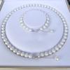 2021 Fashion Pearl Jewelry Set Natural Freshwater Pearl 925 Sterling Silver Necklace Bracelet For Women Wedding Gifts