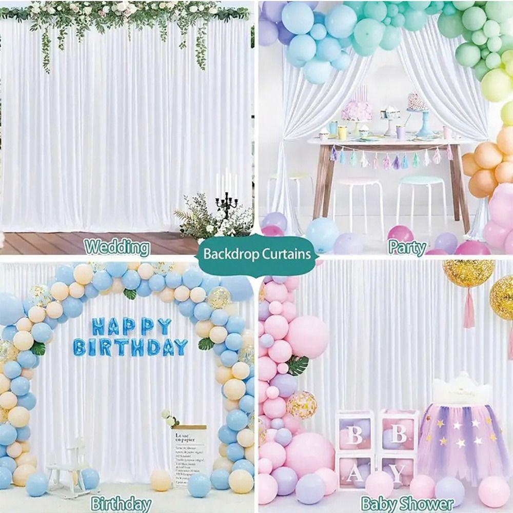 Wrinkle Free Wedding Backdrops White Background Curtains New Photo Back Drop  Wedding Party