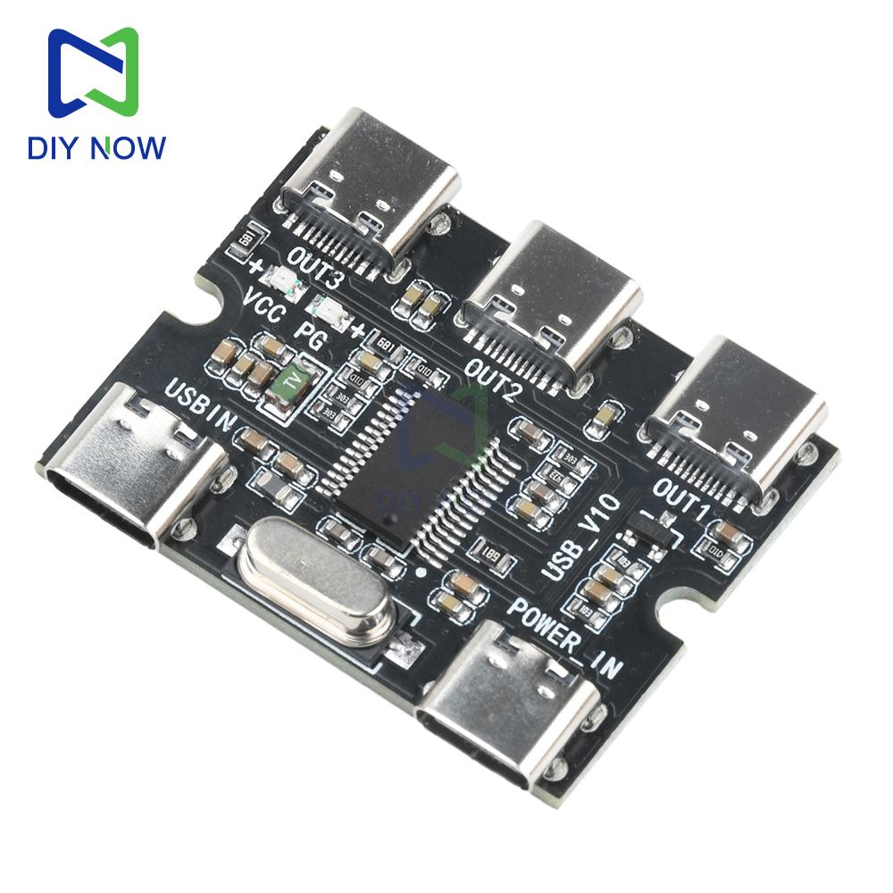 Для Raspberry Pi 4/5 Поколения USB-плата расширения Хаб 1-в-3 Хаб Модуль расширения С интерфейсом питания Интерфейс Type-C