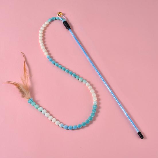 Игрушка для кошки Гусеница Дразнилка для кошки Цветная палочка-дразнилка Палочка-дразнилка Интерактивная игрушка для кошки Забавная перьевая Принадлежности для кошек Аксессуар для кошки