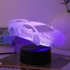 USB акриловый 3D ночник в виде спортивного автомобиля, сенсорный 7-цветный, настольная декорация с тематикой гоночной вечеринки для спальни, атмосфера, подарочный свет.