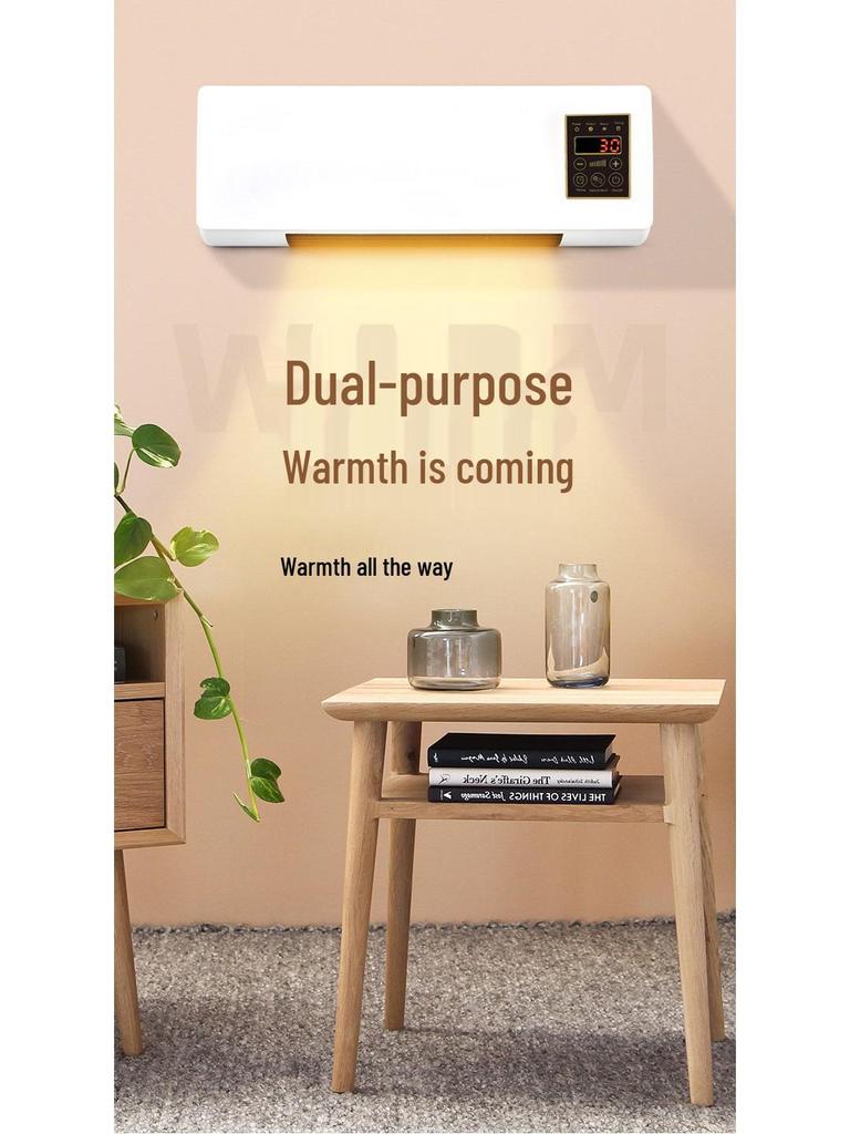 US 110V Wall-Mounted Heater: Dual-Function Cold & Warm Blower