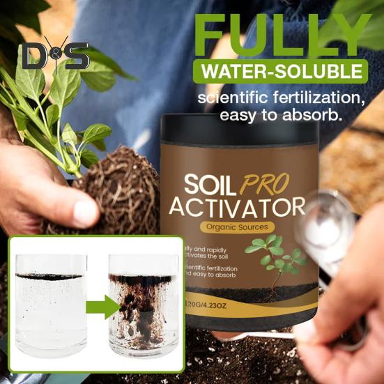 Порошковый активатор почвы Удобрение, богатое питательными веществами, стимулятор роста растений Порошок для активации почвы для почвенной смеси Рассада Компост Растения для помещений и улицы