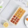 Форма для кубиков льда с крышкой, 21 ячейка, большая квадратная, силиконовая, пищевой силикон, легко доставать, защита от проливания, для морозильной камеры