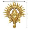 Золотое металлическое настенное украшение в виде солнца Ганеши - Статуя Господа Ганеши - Декоративное украшение для декора стен - Элементы декора Дивали для домашнего декора