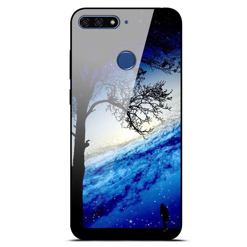 Honor 7C Case Tempered Glass Back Cover For Huawei Honor 7C AUM-L41 Case Honor 7A Pro Soft Bumper On Honor 7 C Honor 7A Case