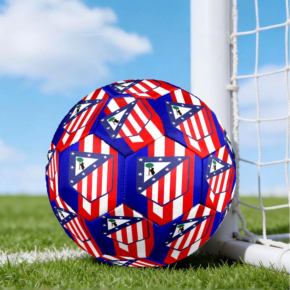 Atletico Football Club Printed Size 5 Soccer Balls, High-Quality, Anti-Slip, Protective Football, A Unique Gift , Birthdays, Christmas Gifts