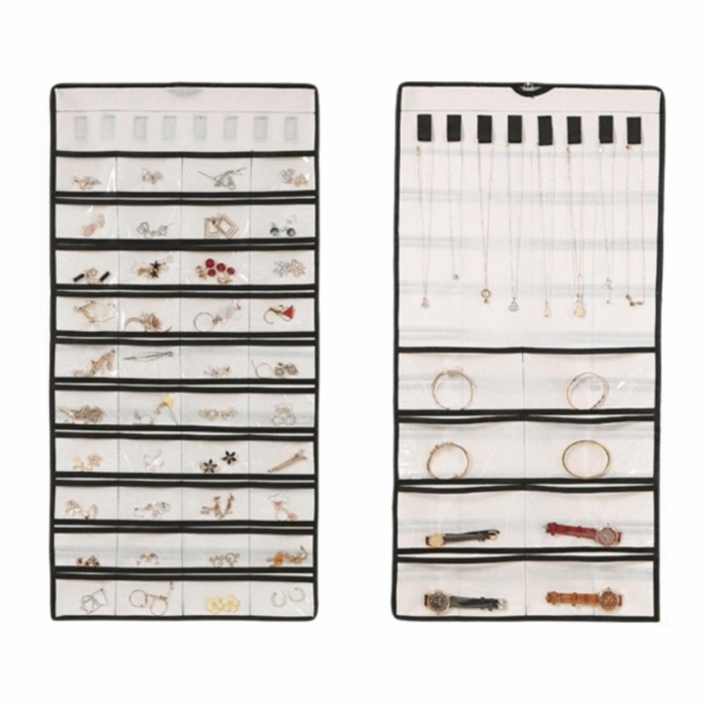 Large Capacity Jewelry Storage Bag Foldable Jewelry Display Holder Hanging Storage Bag Home Use