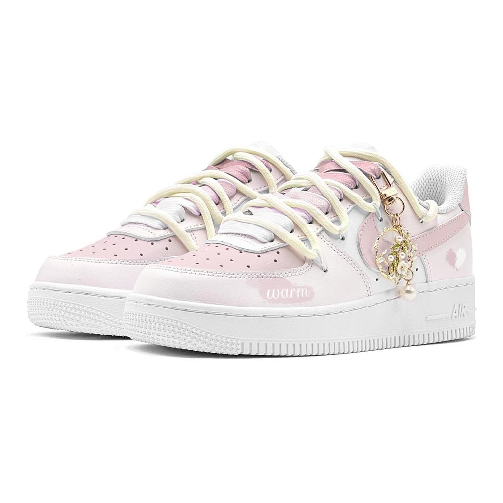 Nike Air Force 1 Low Нескользящие Низкие Скейтбордические Кроссовки GS Розовые Белые DH2920-111(TeamS-S-BOX)