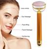 Rose Quartz Face-Lift Electric Stick Anti Eye Wrinkle Tightening Roller Facial Body Massage Beauty Bar