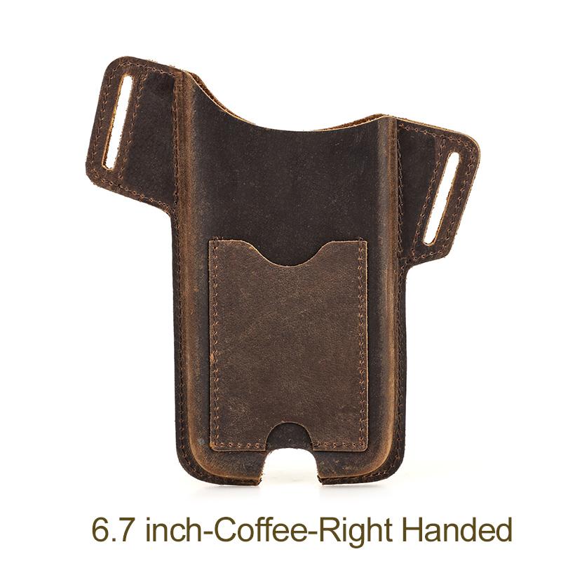 Чехол для телефона из натуральной кожи для мужчин, кобура с петлей для мобильного телефона, чехол с крючком на пояс, поясная сумка для телефона 5,4 дюйма/6,1 дюйма/6,7 дюйма