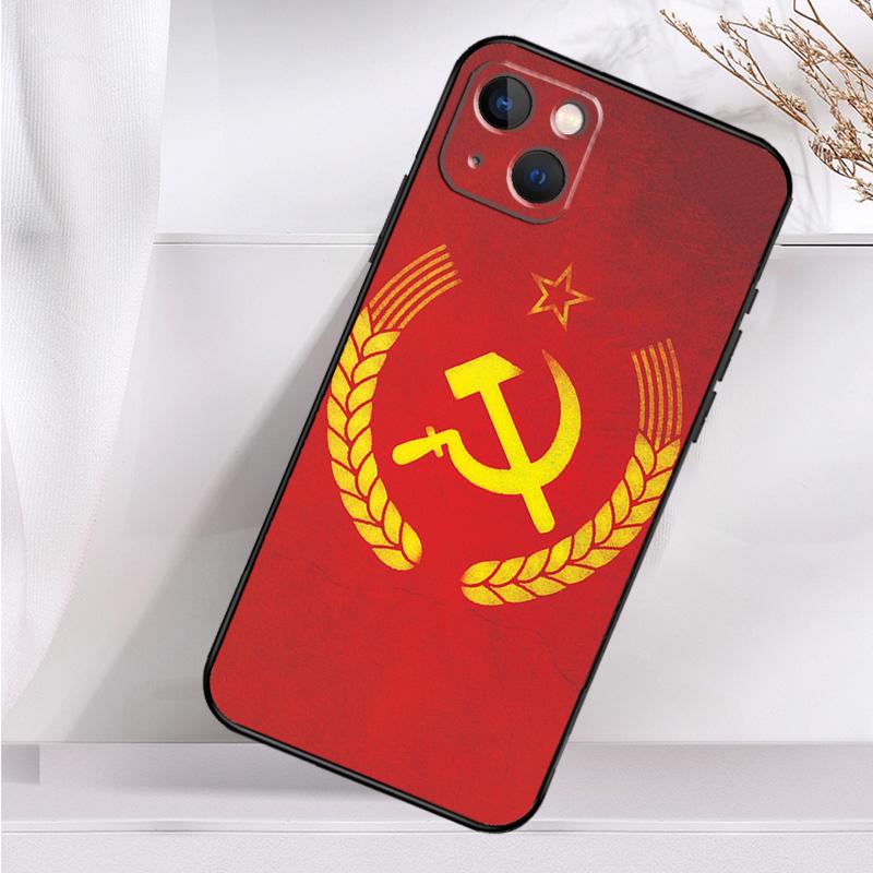 Чехол для телефона с флагом СССР для iPhone 16 15 14 13 12 11 Pro Max Mini X XR XS Max 7 8 Plus