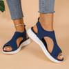 Summer Fish Mouth Casual Foot Cover Fly Knitting Sandals Flat Comfortable Sports Casual Sandals Women