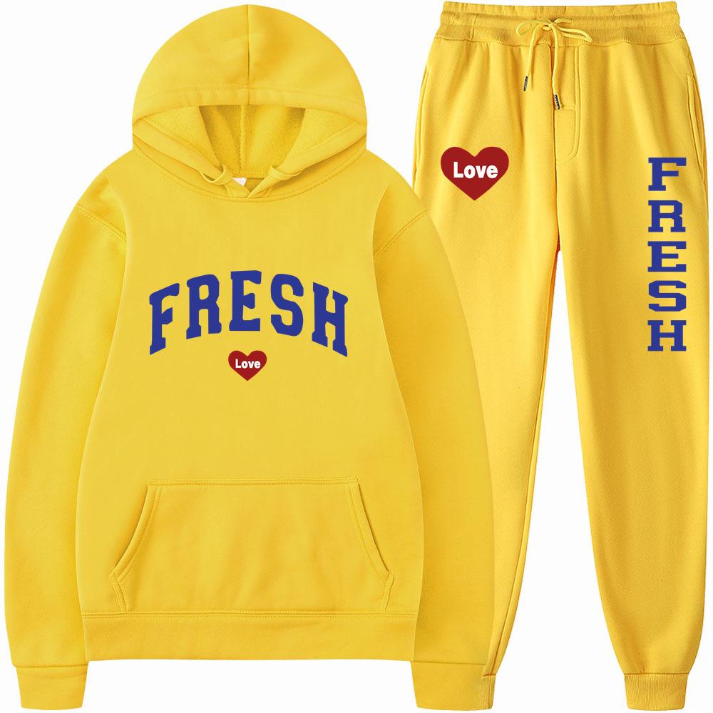 Свободный комплект из толстовки с капюшоном и колготок с принтом Cross Border на весну и осень 2023 года