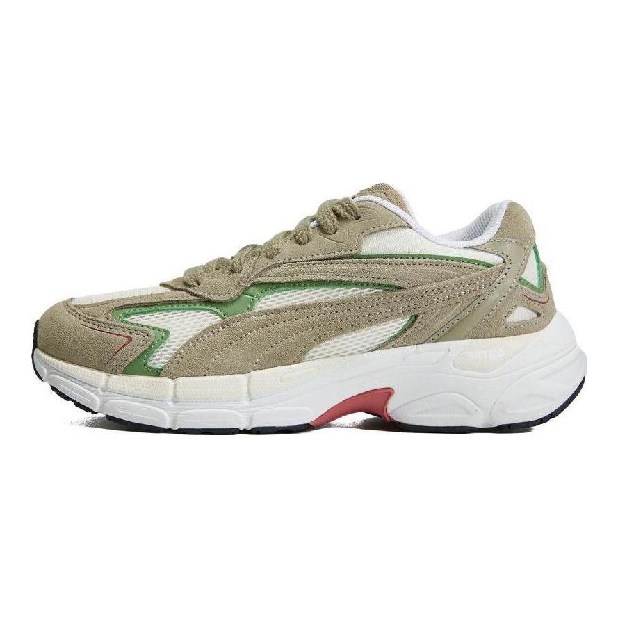 Puma Tevaris Nitro Suede Минималистичные Удобные Спортивные Низкие Кроссовки для Повседневной Носки Унисекс кроссовки Зеленый Серый 388774-14