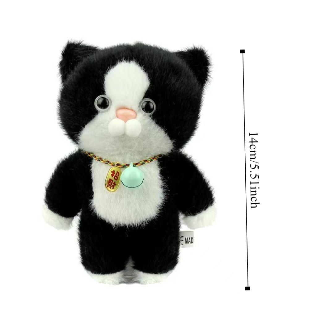 Soft Animal Little Cat Keychain Fluffy Stuffed Kitten Keyring Backpack Decor