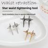 1 Pair Cross Star Waist Buckle Buckle Detachable No Nail No Stitch Waist Button Waist Circumference Change Waist Artifact