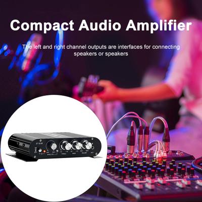ST-838 2.1-канальный усилитель Алюминиевый сплав Hi-Fi усилитель мощности Регулировка басов и высоких частот Стерео аудиоусилитель для автомобиля, домашнего использования