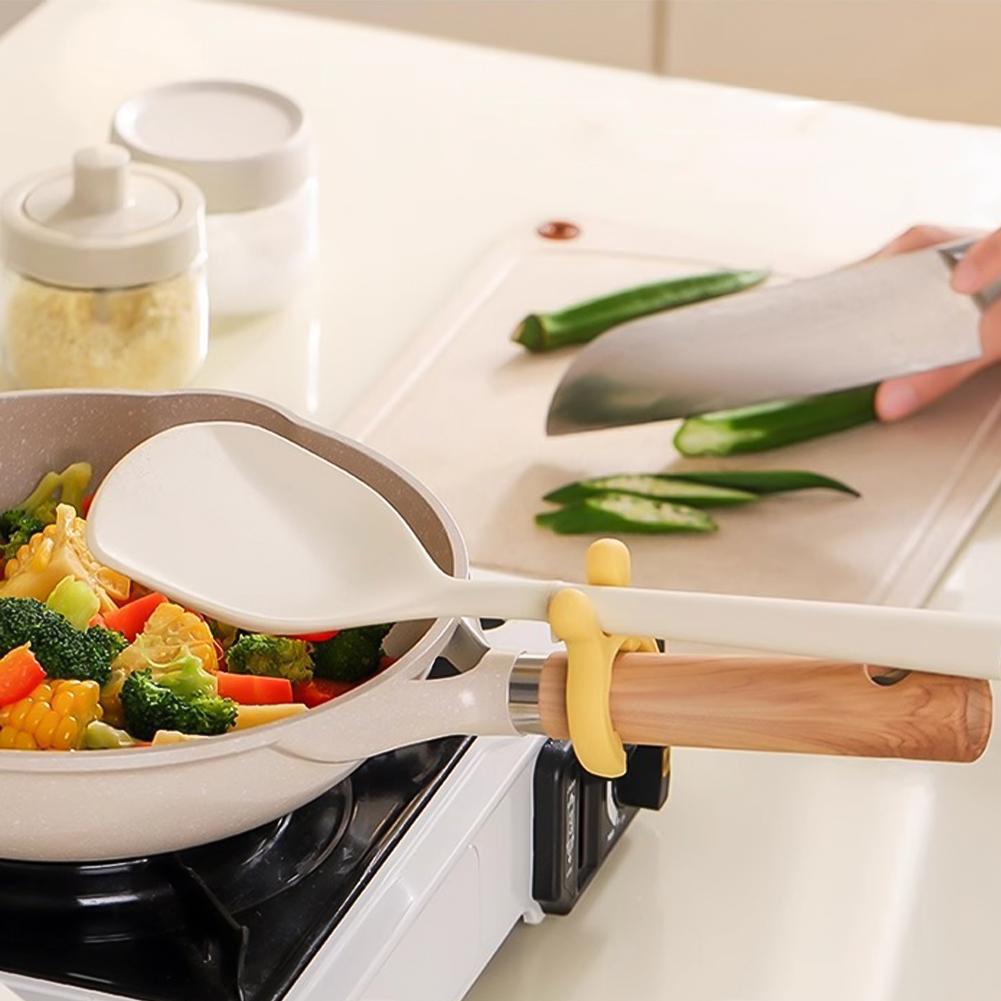 Силиконовая подставка для лопаток в виде оленьих ушей, домашняя кухонная плита, защита от перелива, суповая ложка, кухонная утварь, размещение, защитная подставка для лопаток, мобильная стойка для хранения