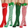 Christmas Over Knee Thigh Socks Knee-High Warm Stocking Women Boot Sock Leg Warmer High Socks for Daily Wear Xmas Party Cosplay