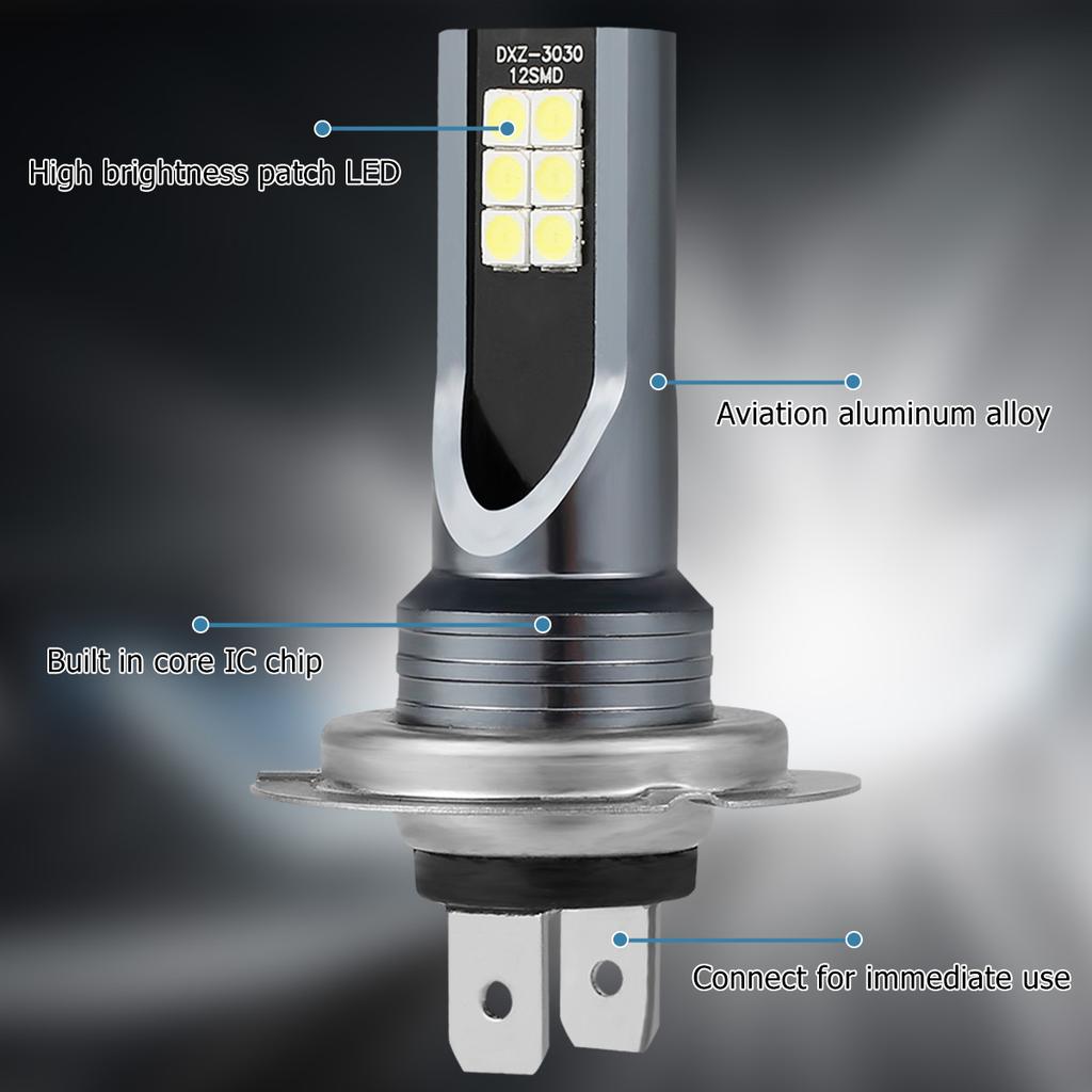 2 шт. H7 светодиодные автомобильные фары автомобильные противотуманные фары IP68 водонепроницаемые 6500k 600lm галогенные автомобильные фары ходовые огни дальний и ближний свет