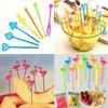 50Pcs/lot Picks Fruit Fork Perfect Flamingo Mixed Colors Goods Mixed Favors Goods Fruit Food Party S