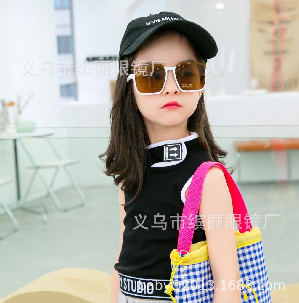 Детские солнцезащитные очки в винтажной коробке, модные тенденции для мальчиков и девочек, защита от ультрафиолета, стильная одежда, солнцезащитные очки