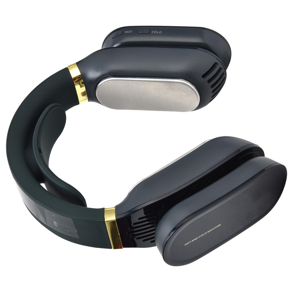 Светодиодный вентилятор на шею, безлопастной вентилятор с функцией обогрева и охлаждения, низкий уровень шума, 3 скорости