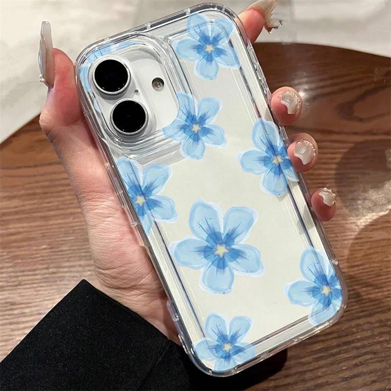 Винтажный Чехол для Телефона с Розами Для iPhone 16 15 14 13 12 11 Pro Max XS X XR Plus Mini SE 2020 2022 Прозрачный Цветочный Чехол Funda