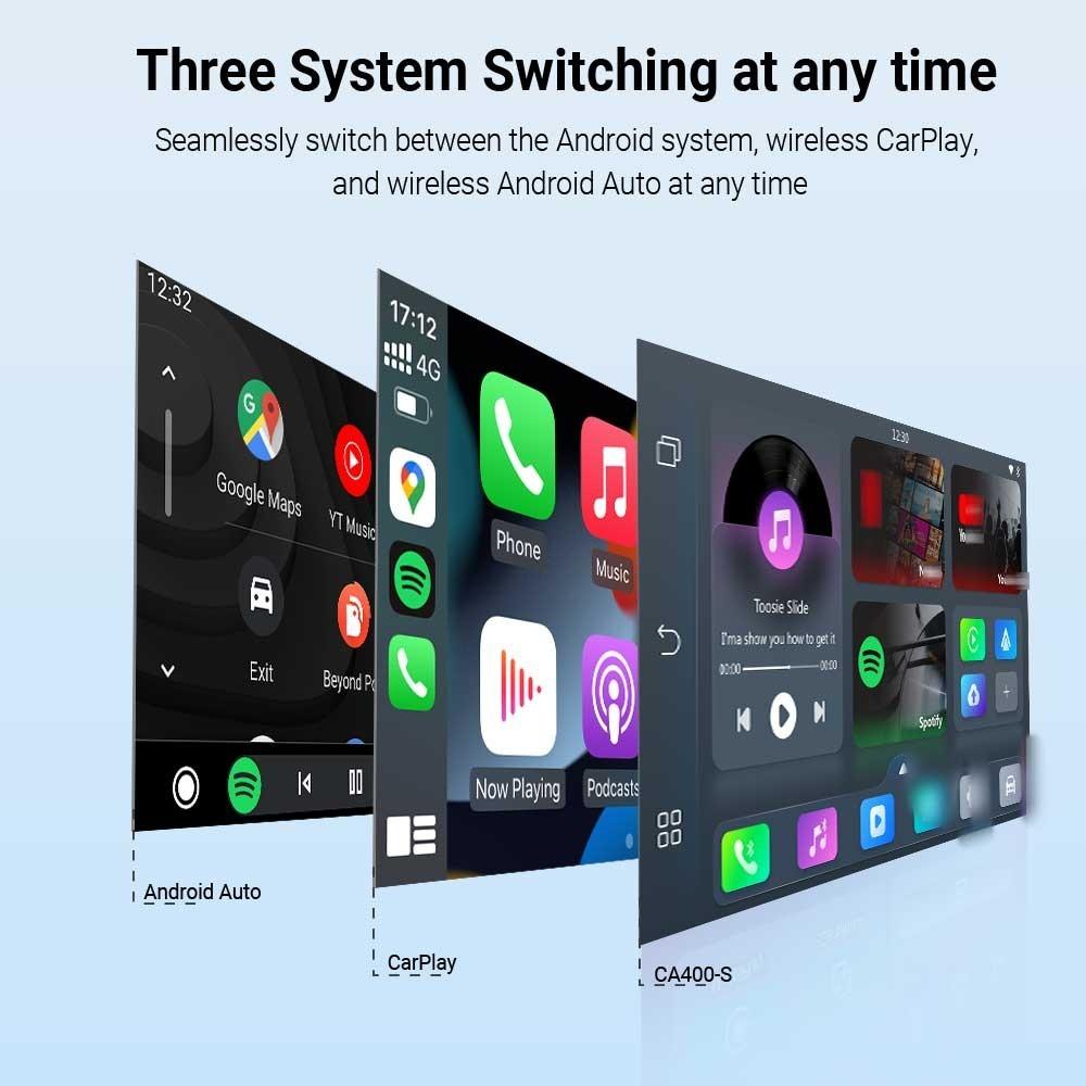 OTTOCAST Play2Video Ultra Ai Box Беспроводной адаптер CarPlay Android Auto со встроенными Youtube Netflix для автомобиля с проводным CarPlay