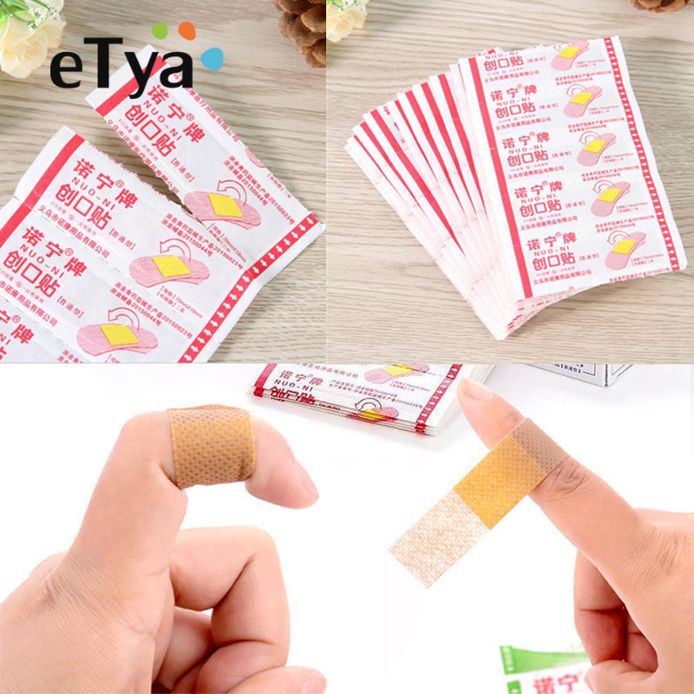 100PCs Band Aid Hemostasis Adhesive Bandages Waterproof Breathable Hemostatic Stickers Survival Emergency Kit Wound Plaster
