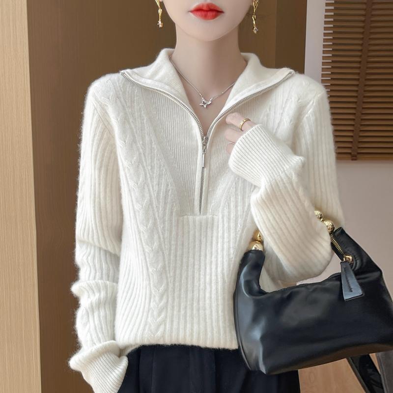 Женский кашемировый свитер Qinghe кашемир 30% кашемир 70% шерсть осенне-зимний пуловер теплый и модный