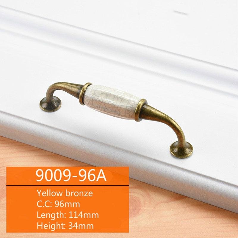 Шкаф Керамическая черная белая ручка Европейская алюминиевая ручка для двери шкафа Ящик Современная минималистская ручка Мебельная фурнитура